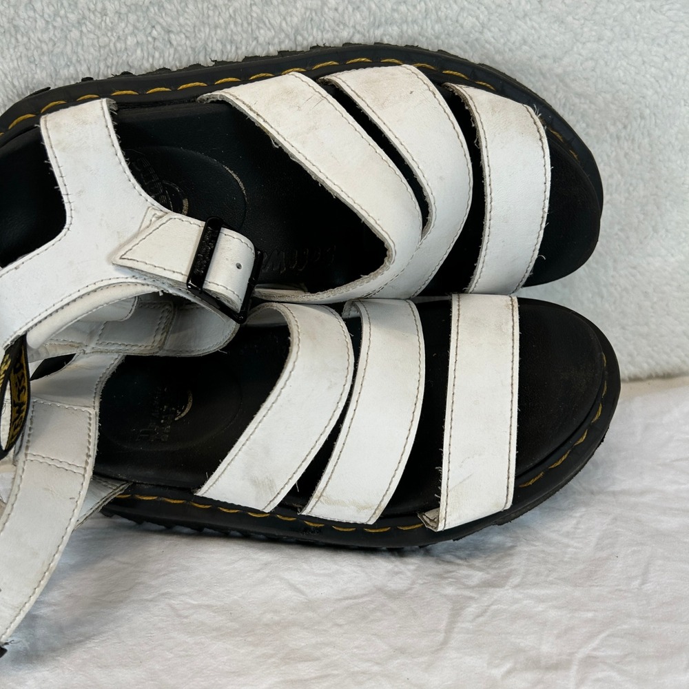 Dr. Martens Blaire White Hydro Leather Platform Gladiator Sandals Womens 6 - Picture 11 of 16